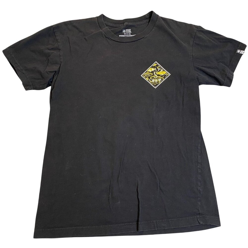 Salty Crew Mens Black Graphic Tee Shirt Medium Cotton Sink Or Swim Shirt
